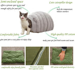 Orange Brown Cat Cave Bed - Cozy Pet House for Cats - Soft Comfortable Kitten Bed