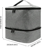 Large Capacity Grey Makeup Organizer Case - Cosmetic Storage Beauty Bag for Makeup Tools