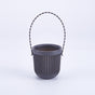Ceramic Flower Pot - Indoor/Outdoor Use - Break Resistant - Black - 1 Piece - Wall-Mounted Planter