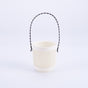 Ceramic Flower Pot - Indoor/Outdoor Use - Shatterproof - White - 1 Piece Wall-Mounted Planter