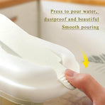 2400ml Transparent Plastic Water Jug with Lid - Large Capacity Beverage Container for Home Office Use
