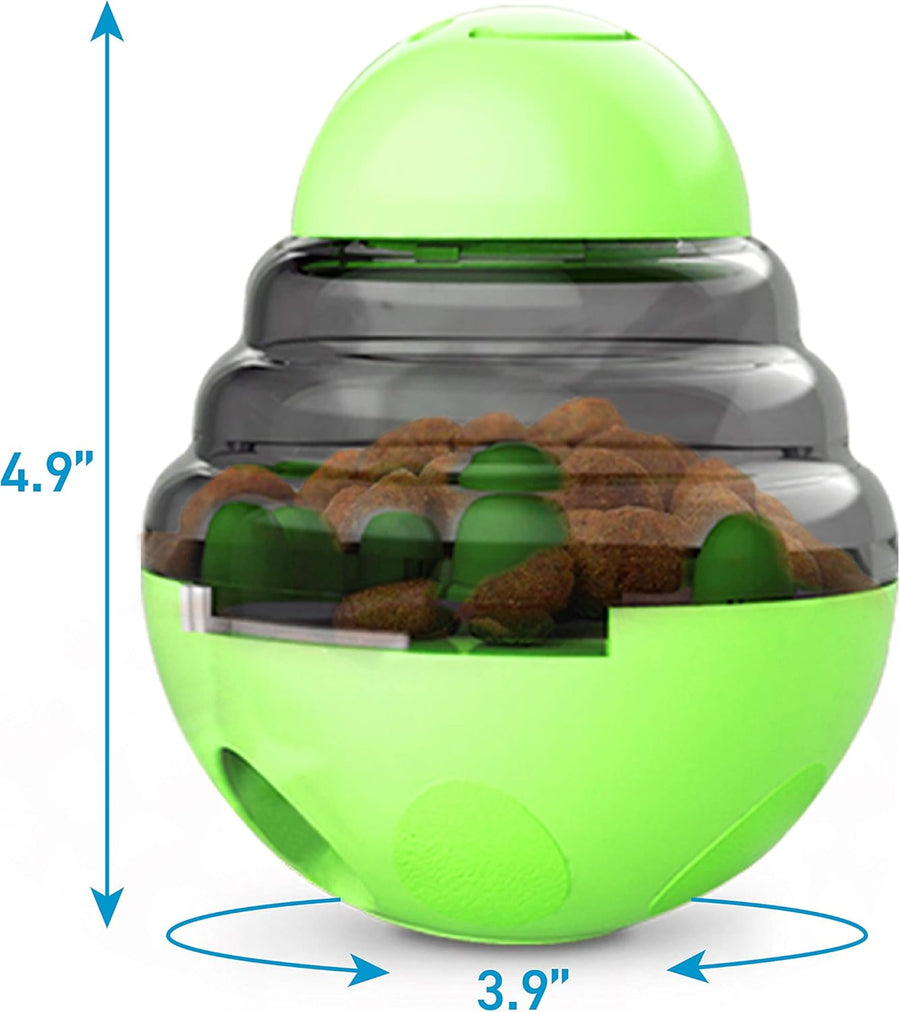Yellow Interactive Dog Toy Snack Ball Food Dispenser for Dogs 1 Piece