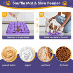Slow Feeder Dog Cat Bowl 1 Piece Purple Interactive Pet Feeding Bowl