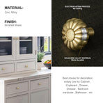 2 Pack 30mm Gold Cabinet Door Knobs Drawer Handles