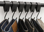 6 Pack Black Multi-Functional Hooks