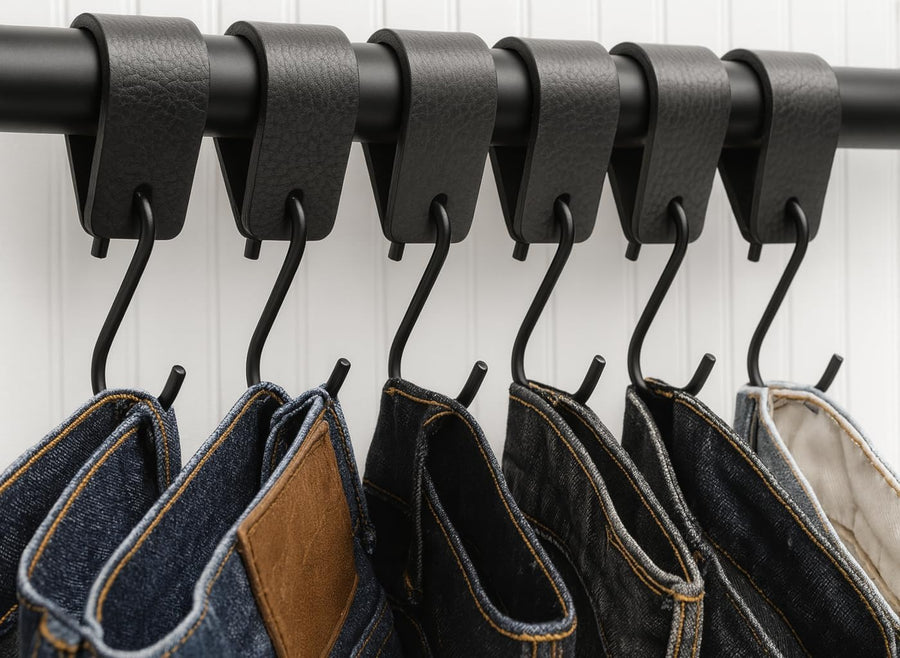6 Pack Black Multi-Functional Hooks