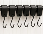 6 Pack Black Multi-Functional Hooks