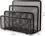 Black Metal Organizer Bins for Bookkeeper - 1 Piece Storage Solution