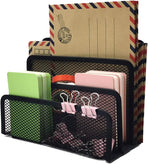 Black Metal Organizer Bins for Bookkeeper - 1 Piece Storage Solution