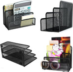 Black Metal Organizer Bins for Bookkeeper - 1 Piece Storage Solution