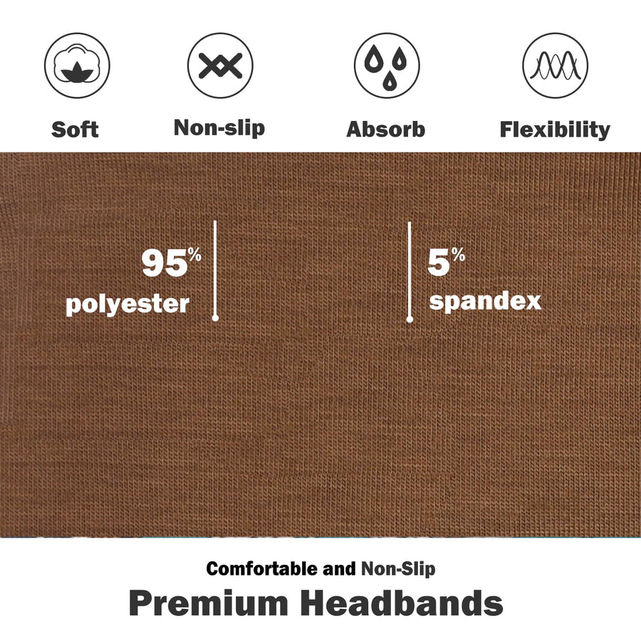 6 Pack Sports Hair Bands for Women Breathable Headbands Diadem Hair Accessories