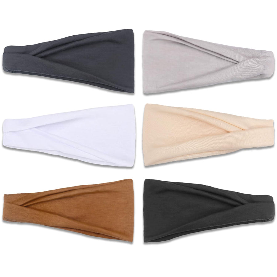 6 Pack Sports Hair Bands for Women Breathable Headbands Diadem Hair Accessories