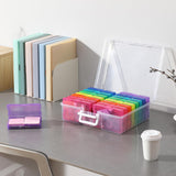 Photo Album Organizer 4x6 Inch Colourful Photo Storage Set - Rear View