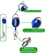 7 Pack Telescopic Keychain ID Lanyard Holder for Keys and ID Cards