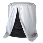 4-Piece Silver Waterproof Winter/Summer Car Tyre Covers - 73cm x 110cm
