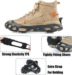 Anti-Slip Ice Spikes with 30 Teeth Strong Grip Size 41-46 Black 1 Pair