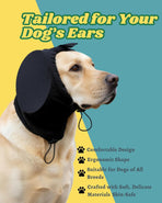 Dog Ear Muffs Soundproof Noise Reduction Ear Protection Warm L Black 1 Piece