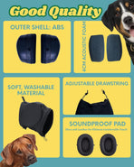 Dog Ear Muffs Noise Reduction Hearing Protection Warm XL Black 1 Piece