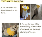 Adjustable Soft Comfortable Cat Collars - Pack of 2, Yellow and Orange, Medium Size - Pet Neck Protection Accessories