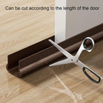 Adjustable Door Draft Stopper - Draft Strip Cushion - Double Sided Insulation - 93cm Black - Durable Weatherproof Door Seal
