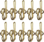 Curtain Hooks 3x1cm Gold Metal Clips Pack of 100 Heavy Duty Curtain Runners Hangers for Window Curtain Installation