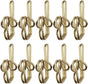 Curtain Hooks 3x1cm Gold Metal Clips Pack of 100 Heavy Duty Curtain Runners Hangers for Window Curtain Installation