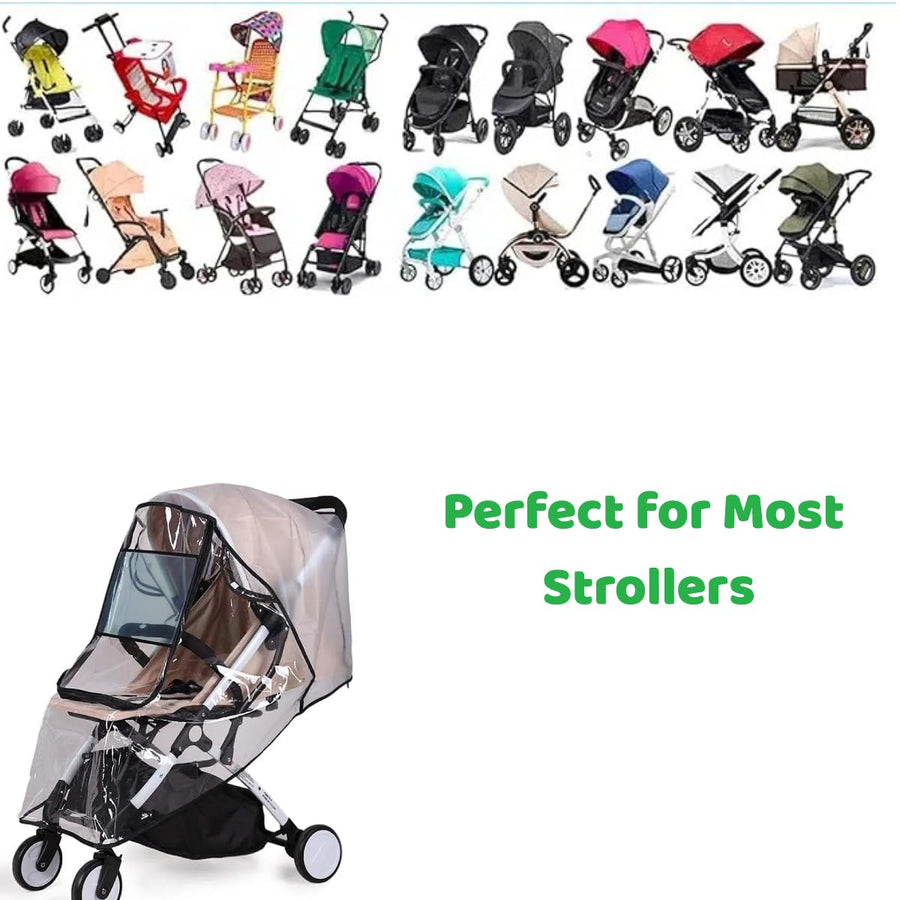 Universal Stroller Cover - Waterproof & Breathable - Non-Toxic - For Buggy & Pram - 1 Piece