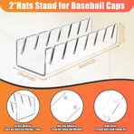 Acrylic Hat Organizer for 7 Hats No Drilling Required Transparent Hat Holder Gift for Men