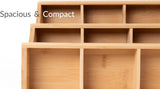 Vertical Bamboo Tea Bag Organizer Holds 180 Tea Bags Space Saving Sustainable Wooden Display for Kitchen Office Café