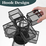 Rotating Tea Bag Organizer for 96 Sachets - Black Metal Revolving Tea Storage Holder - Luxury Kitchen & Office Gift