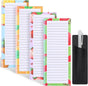 Magnetic Fruit Design Notepads 4 Pack 200 Sheets with Pen Holder for Refrigerator Grocery List