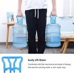 2 Pack Blue and Yellow Water Jug Handle with 5 Gallon Water Bottle Cap Heavy Kettle Clamp