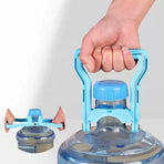 2 Pack Blue and Yellow Water Jug Handle with 5 Gallon Water Bottle Cap Heavy Kettle Clamp