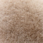 Beige Fluffy Faux Fur Hat Soft Plush Warm Winter Accessory