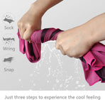 4 Pack Cooling Neck Sports Towels 100x30cm Microfiber Super Absorbent Sweat Wicking for Gym Fitness Workout