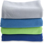 4 Pack Cooling Neck Sports Towels 100x30cm Microfiber Super Absorbent Sweat Wicking for Gym Fitness Workout