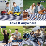 200x200cm Picnic Blanket Waterproof Sandproof Foldable for 6-8 People 3 Layers Ideal for Beach Park Camping