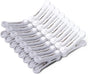 White and Grey Plastic Clothes Pegs - Multi-functional Small Clothespins for Clothing Bedding Socks Towels