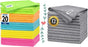 Microfiber Cleaning Cloth, 20 Pack Cleaning Rags& Grey Microfiber Cleaning Cloth -Pack of 12