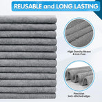 Microfiber Cleaning Cloth, 20 Pack Cleaning Rags& Grey Microfiber Cleaning Cloth -Pack of 12