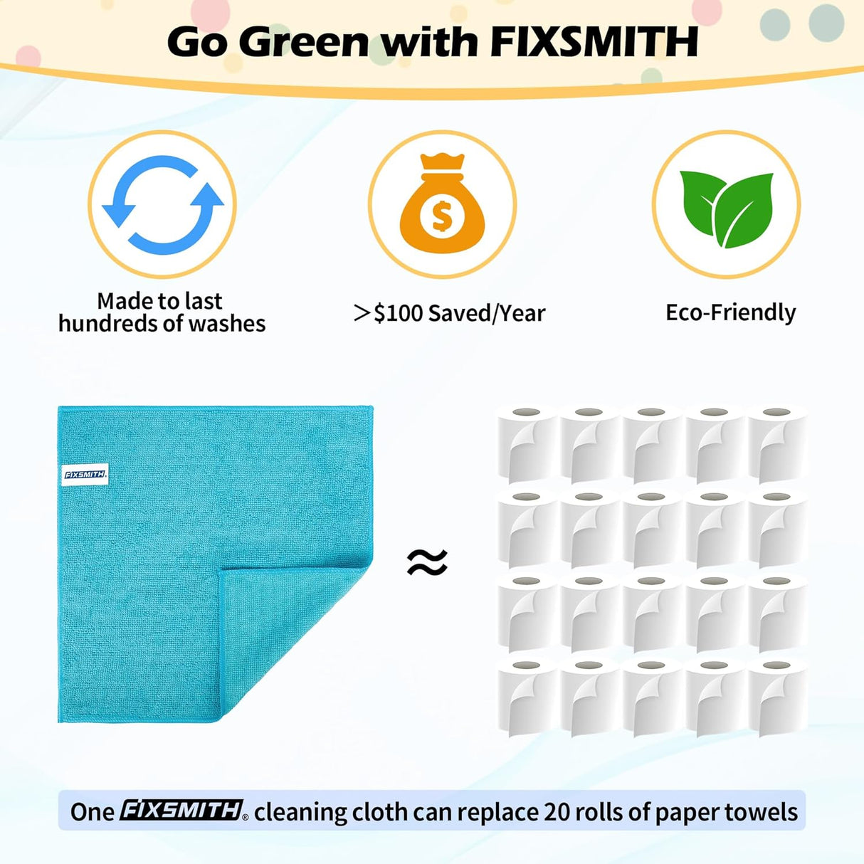 Microfiber Cleaning Cloth, 50 Pack Cleaning Rags& Microfiber Cleaning Cloth Bulk, 100 Pack Shop Towels