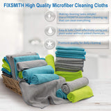Microfiber Cleaning Cloth - Pack of 50, Multi-Functional Towels, Size: 12 x 16 in& Microfiber Cleaning Cloth Bulk, 100 Pack Shop Towels