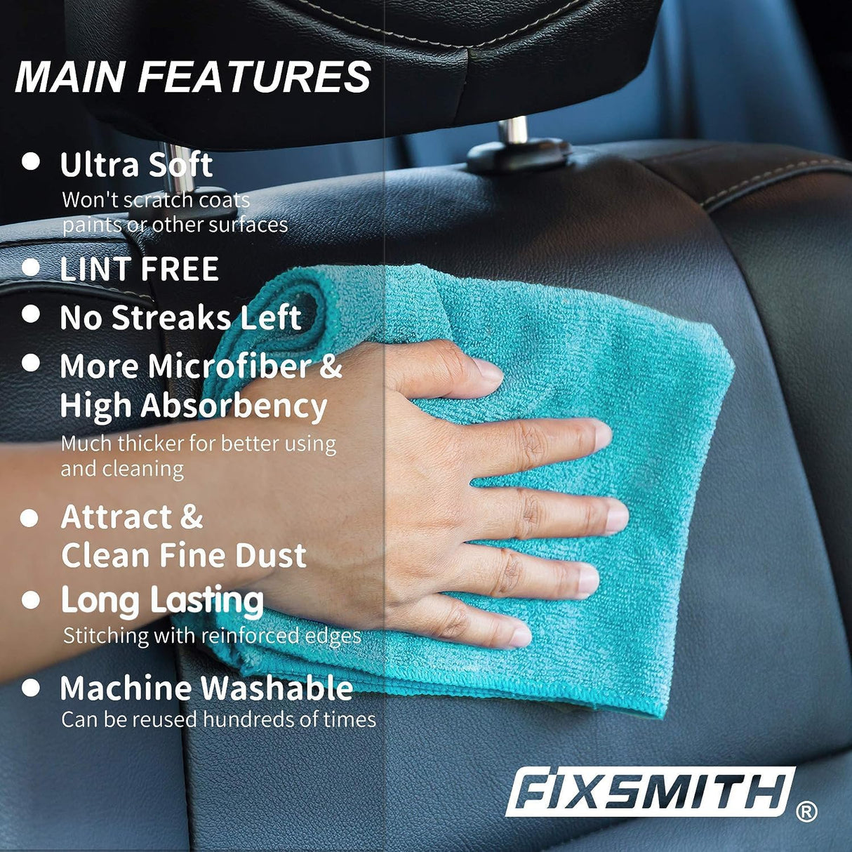 Microfiber Cleaning Cloth - Pack of 50, Multi-Functional Towels, Size: 12 x 16 in& Microfiber Cleaning Cloth Bulk, 100 Pack Shop Towels