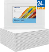 Painting Canvas Panel Boards - 5x7 Inch Art Canvas,24 Pack with 12x16 Inch Canvas Board Super Value 12 Pack,100% Cotton,Primed Canvas Panel,Acid Free,Artist Canvas Boards