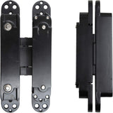 6 inch Hidden Door Hinges Invisible Hinges Concealed Hinges Zinc Alloy 180 Degree Swing Hinge 3 Way Adjustable Butt Hinge 6 x 2.5 x 1 inch (Black Pack of 3)