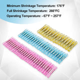 1500 PCS Heat Shrink Butt Connectors, 16-14 AWG 22-16 AWG 12-10 AWG Waterproof Electrical Insulated Crimp Wire Splice for Boats, Cable, Wiring, Automotive, Home - Top-Down View