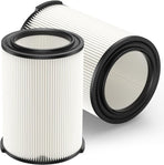 2-pack Standard Wet/dry Vac VF4000 Replacement Filter, Compatible with RIDGID Vacs 5-20 Galls Vacuum Cleaner