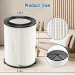2-pack Standard Wet/dry Vac VF4000 Replacement Filter, Compatible with RIDGID Vacs 5-20 Galls Vacuum Cleaner