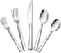 40-Piece High-End Silverware Set with Forks Spos and Knives, Stainless Steel Serving Utensils for 8 with Mirror Finished Handle, Durability and Dishwasher Safe for Restaurant, Weddings
