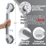 Grab Bars for Bathtubs and Showers 2 Pack Sucti Grab Bar, Heavy Duty Shower Handle Removable Bath Handrails for Seniors and Elderly, Bathroom Safety Grip No Drilling Waterproof,Grey